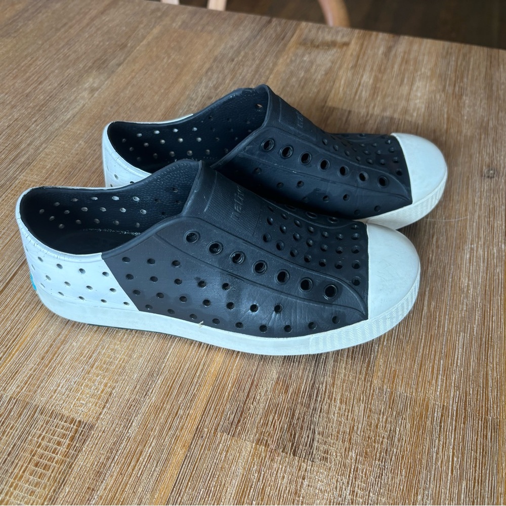 Native Black and White Slip-Ons